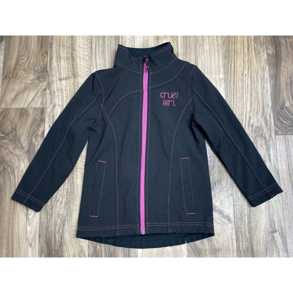 Cruel Girl Girls Softshell Jacket Pink/Black - Size Small (6-7)